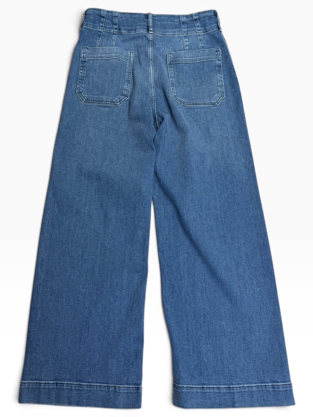 Maeve Anthropologie Colette Crop High Rise Wide Leg Jeans Medium Wash Size 29 - Picture 3 of 11
